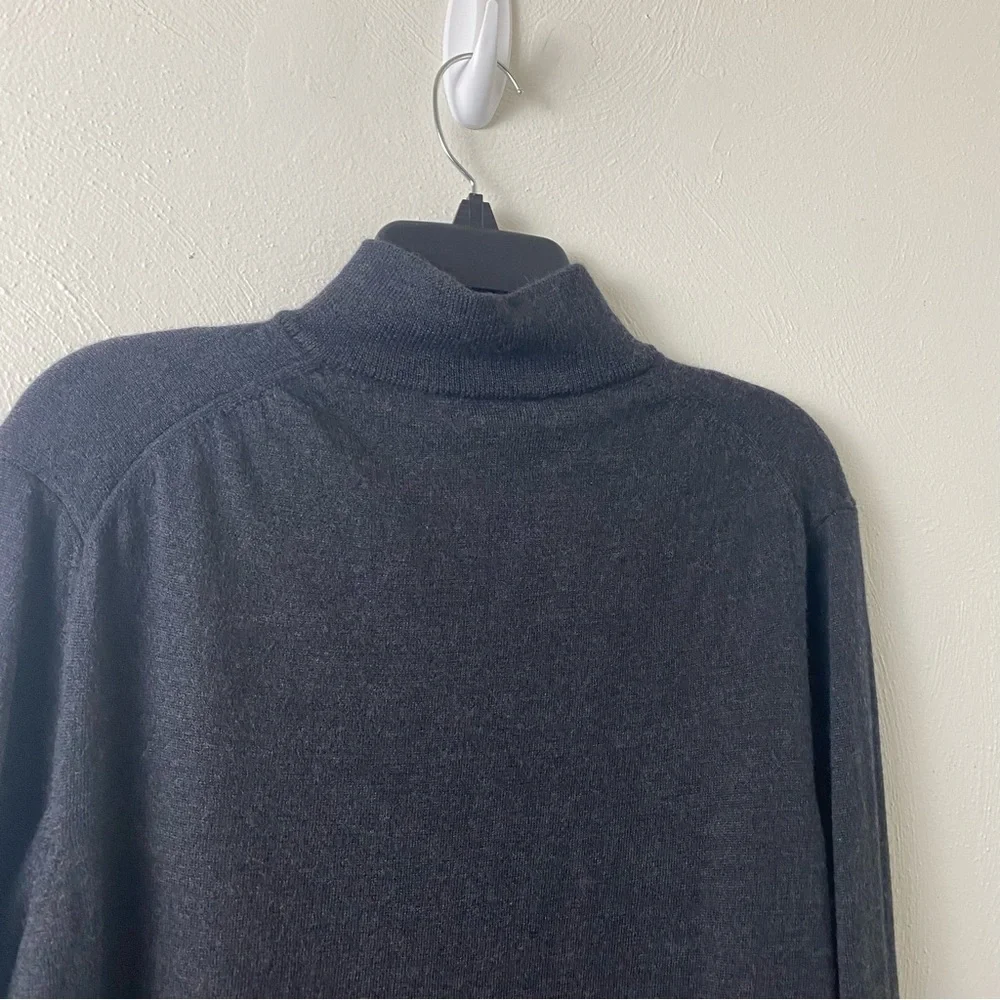 Toscano 100% Merino Wool  Men Pull Over Sweater. Charcoal Gray (Dark)  Sz M